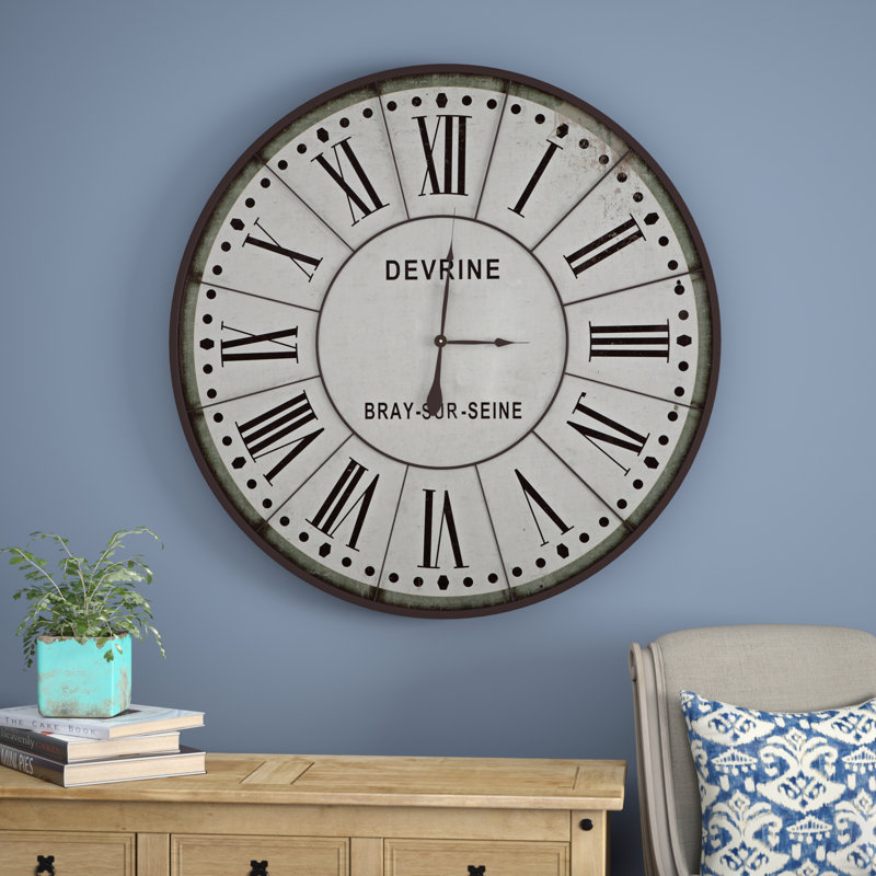 August Grove White Oversized 48" Wall Clock & Reviews Wayfair